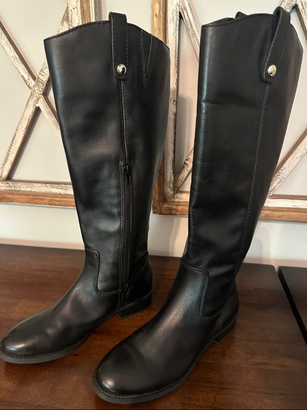 INC International Concepts Black Knee-High Riding Boots